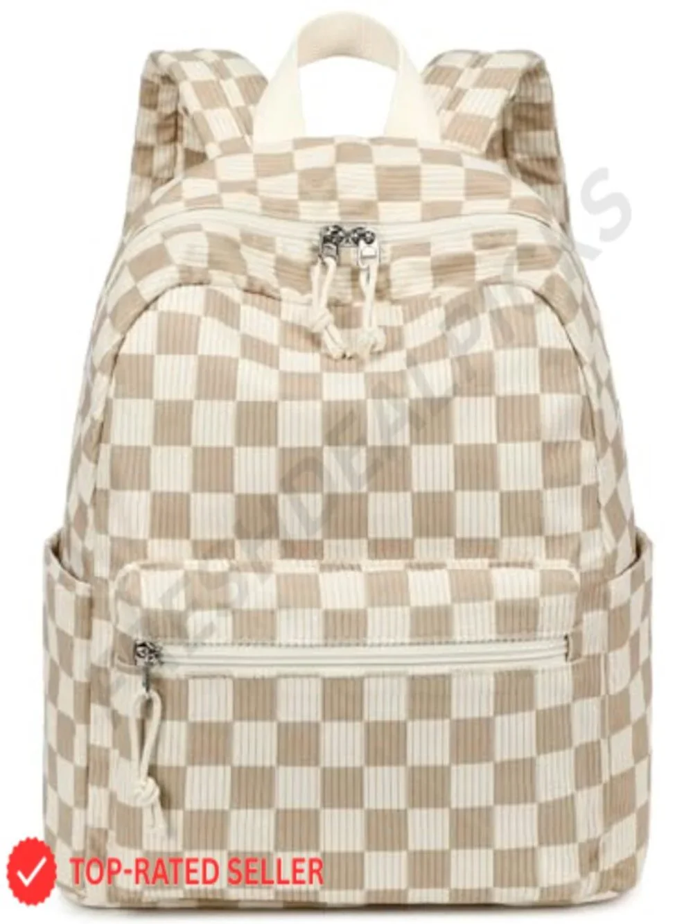 Bluboon Kids Mini Corduroy Backpack - Adjustable Strap, 6 Pockets, School